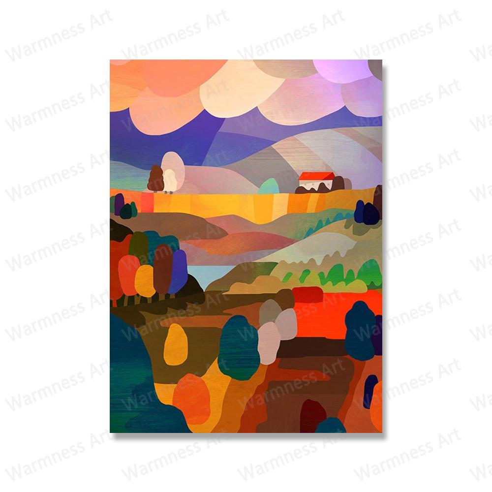 

Горный Постер Солнце Море Радуга Хребет Холст Живопись Скандинавский Принт Настенного Искусства Пейзажные Картины Для Гостиной Офиса Домашнего Декора Без Рамки 21*30cm No Frame