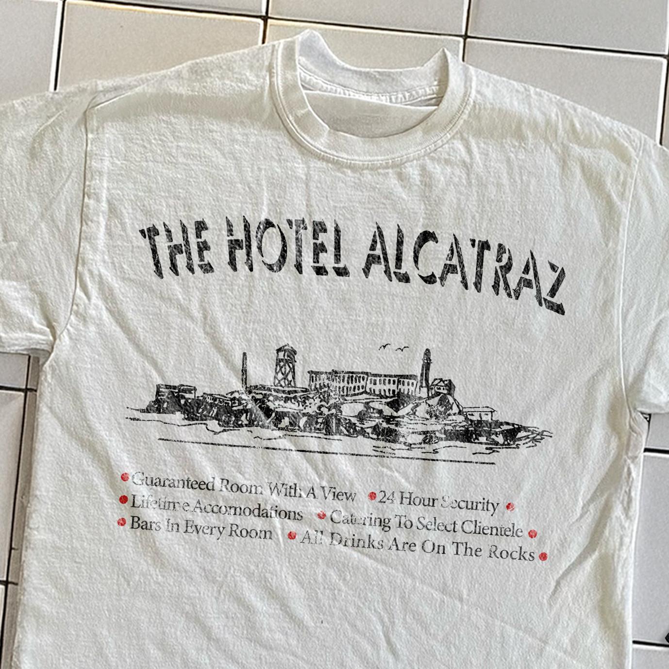 90s Hotel Alcatraz Rare T-Shirt White XXL M