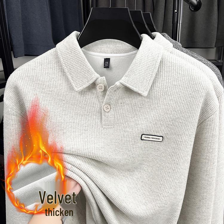 Men s Winter Casual Knit Lapel Hoodie - Classic Thickened Outerwear for All Ages 2XL
