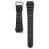 DAL3BP Replacement Urethane Watch Band 19mm Lug Width 16mm Buckle Compatible Spring Bar C190FS 2.5mm Diameter Black Men's