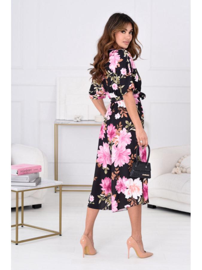 2024 Summer Deep V Short Sleeve Jumpsuit with Wide Leg Pants