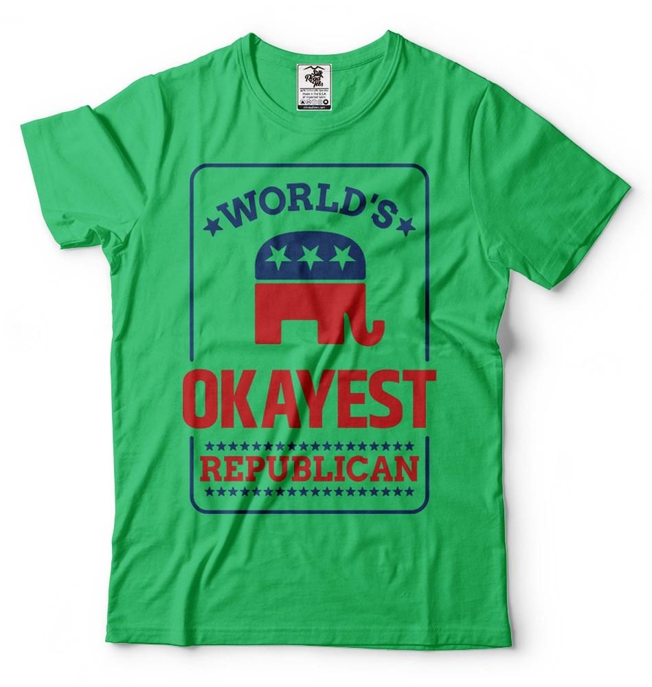 World s Okayest Republican Shirt Funny Political Shirt Republican Gift Tees Unisex T-Shirt S