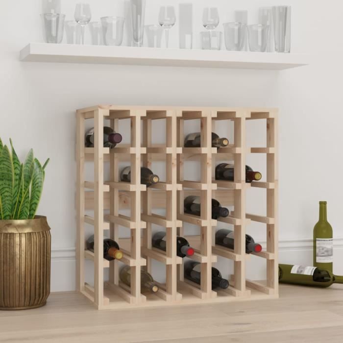 VidaXL Casier à vin 58,5x33x60,5 cm Bois de pin massif 822526