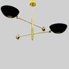 2 Pendant Light | Antique Brass Sputnik Chandelier Light | Mid Century Brass Modern Ceiling | Custom Kitchen Light Fixture