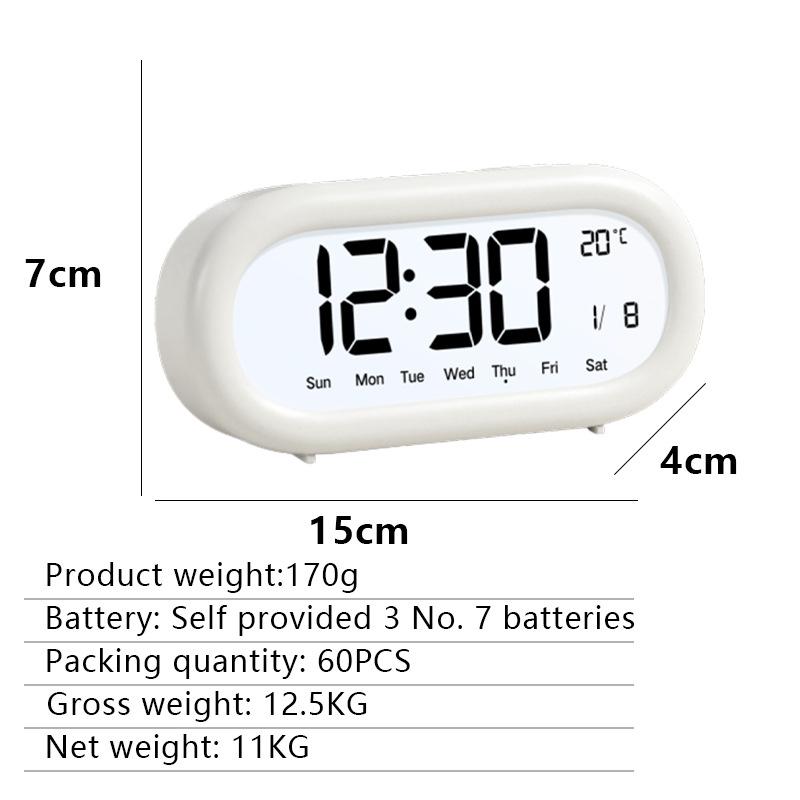 Student Learning Special Alarm Clock Desktop LCD Silent Electronic Clock Alarm Clock Cartoon Dormitory Living Room Smart Children