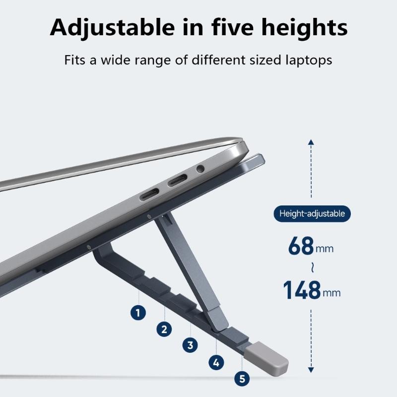 Laptopständer mit 360° drehbarer Basis, Computer-Notebook-Laptop-Erhöhungen Metallhalter für Schreibtischarbeit