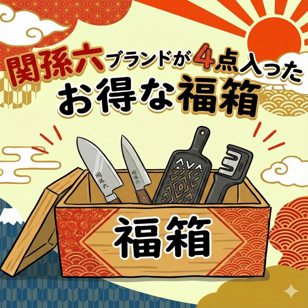 Kai Seki Magoroku RC1150 2 Knives and 2 Includes Simple and Sharpener "4-Piece Set Cookware" Knives, Chef's Knife, Whetstone, Grater,