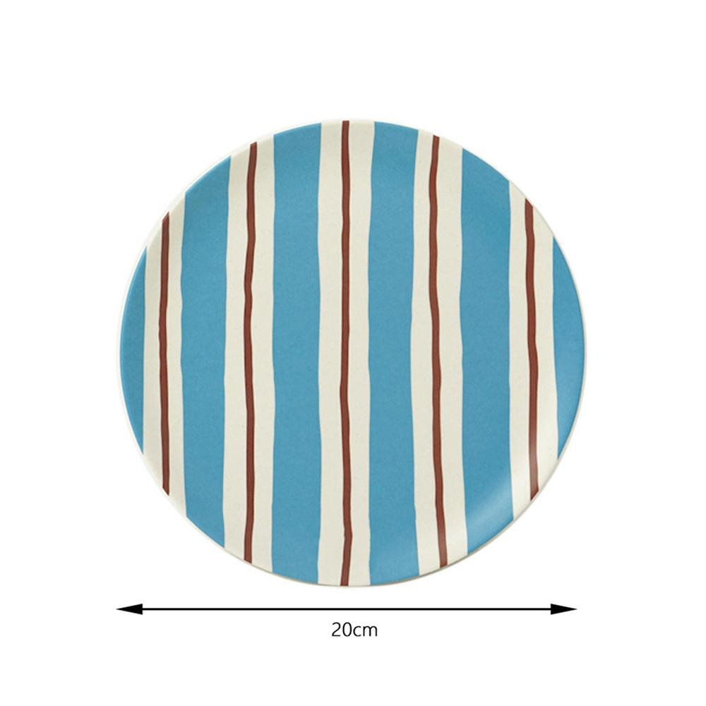 

Обеденная тарелка в скандинавском стиле с принтом в корейском стиле, круглая тарелка из бамбукового волокна, десертная тарелка для торта, фруктов, столовая посуда, кухонные принадлежности &20cm