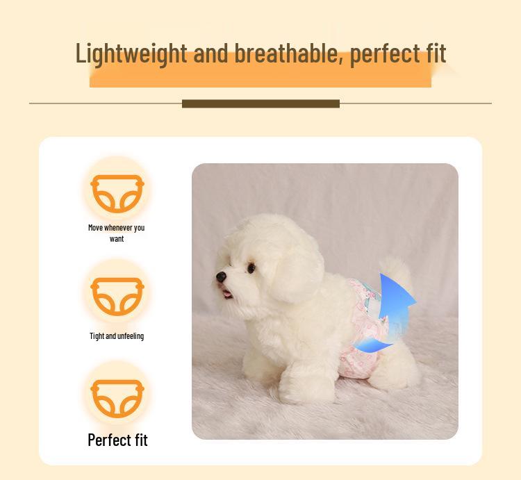 40-Piece Pack of Large Pet Dog Sanitary Diapers - Absorbent, Free Shipping