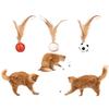 Feather Bouncy Balls 3 Pack with Baseball, Basketball and Soccer Designs, Rubber Toy for Interactive Play and