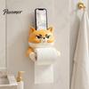 Purpose Paper Towel Holder Holder, with Top Phone Cartoon Install Design, Waterproof Moisture-Proof Wall Mounted Bathroom Accessory Roll Stand