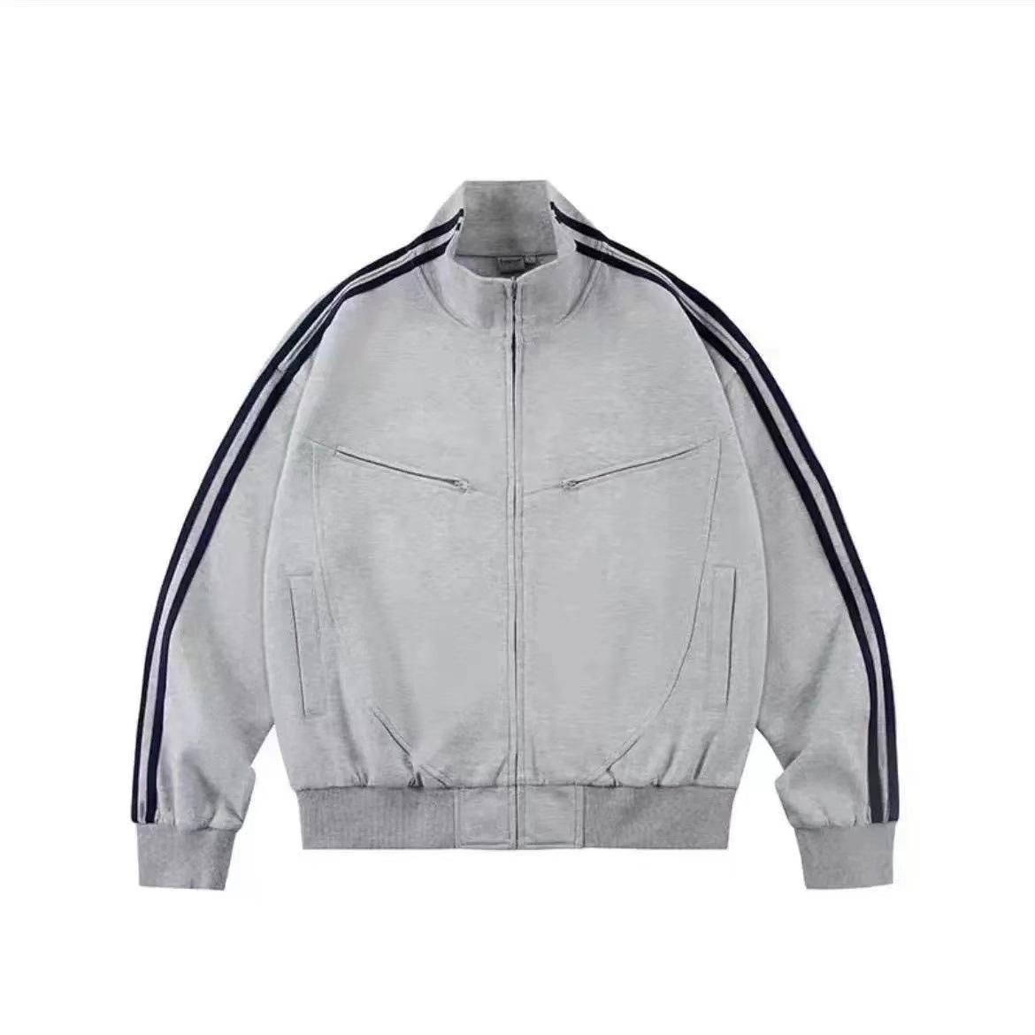 

Женская укороченная куртка-бомбер в корейском стиле серого цвета для осени M