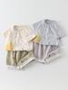 2026 Boys' Cartoon Print Short-Sleeve Set: Breathable and Skin-Friendly Two-Piece for Summer