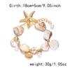 Beads Starfish Pendant Necklace Gold Color Beach Bracelet Vintage Sweater Chain  Gifts