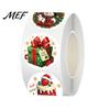 Holiday Envelope Seals Christmas Round Stickers, Santa Claus Snowman And Gingerbread Patterns Print, Scrapbooking Stickers Self Adhesive for