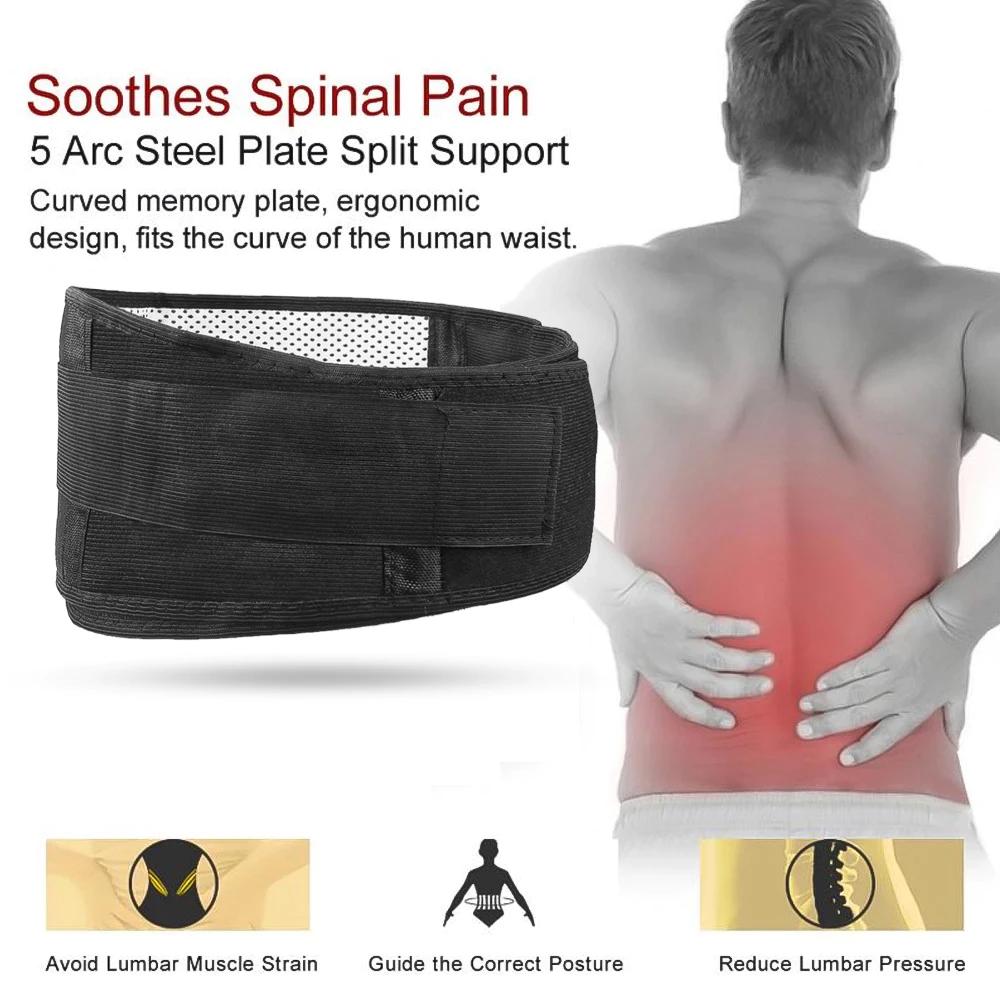 1pc Adjustable Back Waist Support Belt Waist Self Heating Magnetic Therapy Lumbar Brace Massage Band Pain Relief Health Care