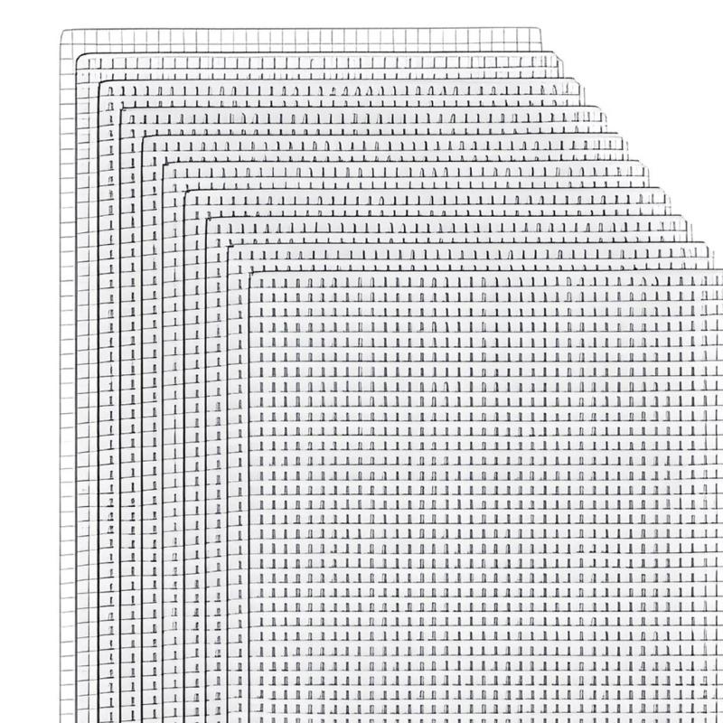 White Open-Grid Bag Plastic Mesh Sheets for DIY Handbag Projects, 10 Set Flexible Mesh and Canvas Piece Ready for Sewing and Embroidered, Crochet