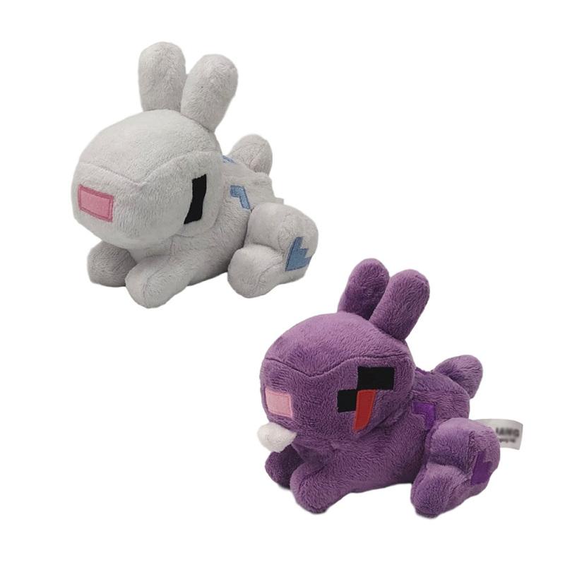 

Мягкая игрушка в виде мультяшного животного, мягкие плюшевые куклы, забавный дизайн в виде пиксельного блока, кролик, плюшевая кукла, игрушка на день рождения