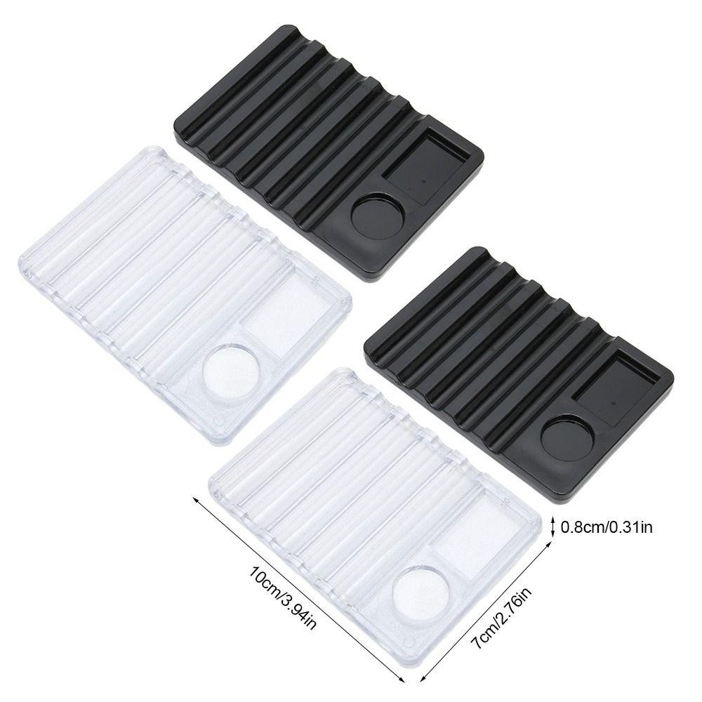 4PCS Transparent Multifunction Nail Brush Rack Salon Desktop Manicure Tool Arrangement