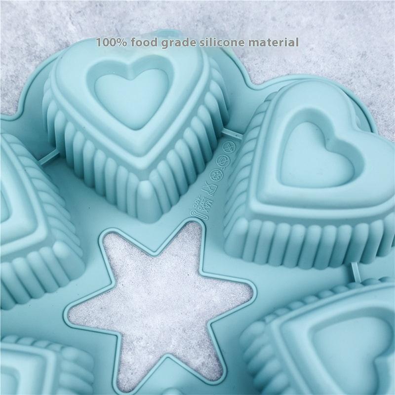 Heart Chocolate Molds 6 Cavity Love Shape Silicone Forms Dessert Mousse Jelly Mold Confeitaria Cake Decoration Tools