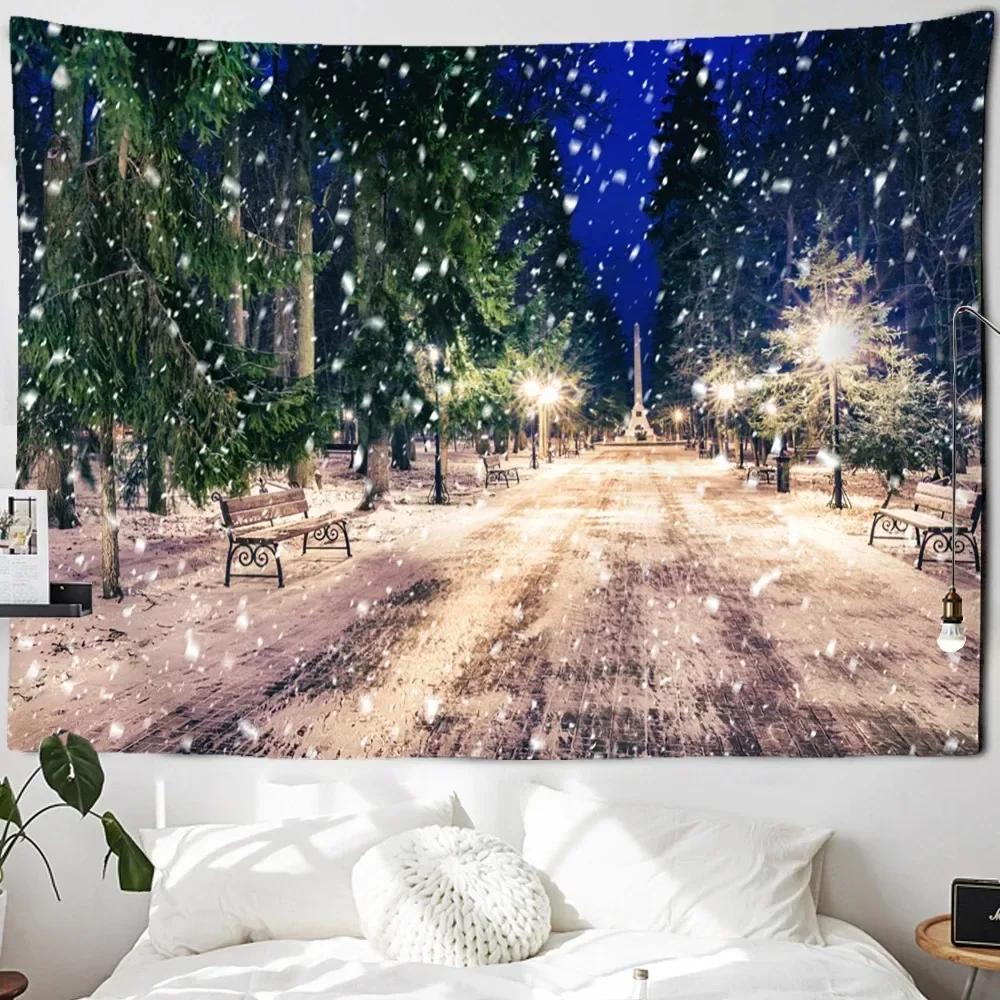 

Рождественский снеговик Гобелен Спальня Гостиная Домашнее украшение стены 100x75cm