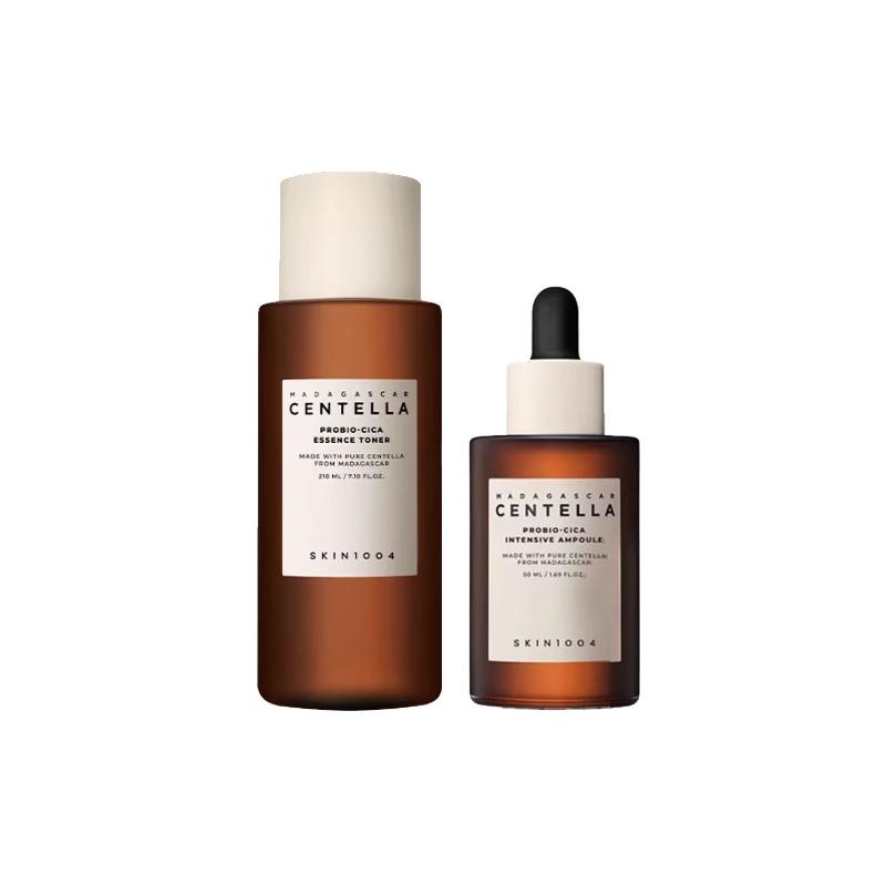 SKIN1004 Probiotic 2Pcs Skincare Set,210ml Essence Toner+50ml Probiotic Ampoule,Balance Skin Barrier Hydrating Facial Kit
