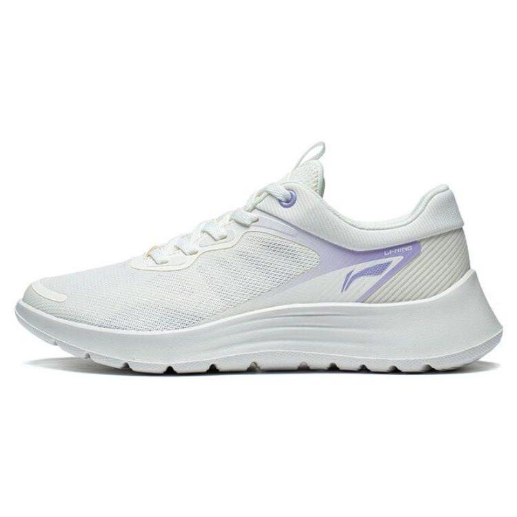 Li Ning Feather Low top Casual Running Shoes Women's White Purple ARST020-1