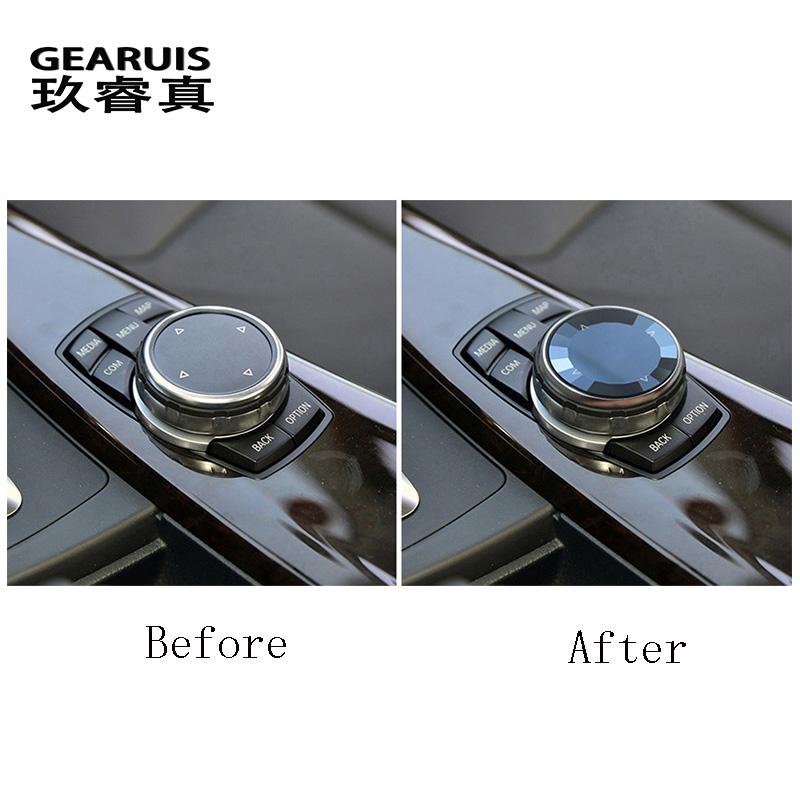 Car Center control crystal Multimedia Button switch Knob Sticker For BMW 3 4 5 6 7 Series gt F34 F30 f10 f18 f11 f12 f13 f01