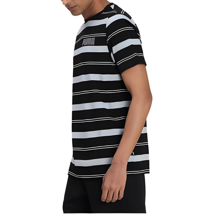 PUMA T Shirts Men's Black Crew Neck Moderate Straight Fit 845576-01