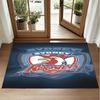 Sydney Roosters Design Crystal Velvet Rug Soft Decorative Mat for Bedroom Entrance