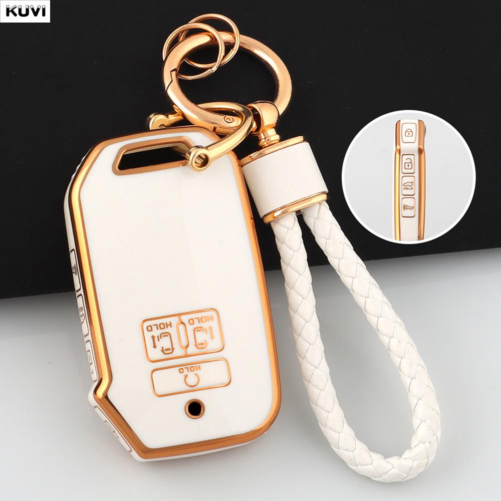 Pokrowiec na kluczyk samochodowy TPU do Kia Carnival 2021 2022 Sedona Carnival KA4 EX SX LX Fiesta 2023 Bezkluczykowy Pilot Akcesoria