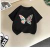 Children's T-shirt girls short-sleeved new style girls summer round neck loose casual top butterfly print cross-border
