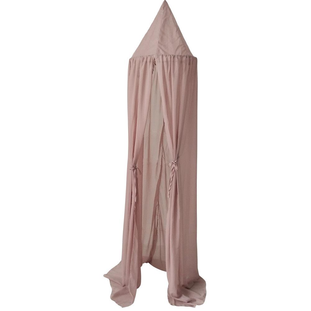 New Children's Solid Color Dreamy Hanging Mosquito Net Tent Summer Baby Chiffon Lightweight Breathable Bed Curtain