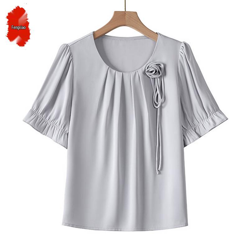 Women s Elegant Floral Short Sleeve Top & Pant Sets 4XL