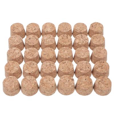 30pcs Glass Bottle Cork Stoppers 29 5x25x20mm Cone Shaped Wood Sealing Covers For Crafts Practical Meticulous Workmanship Bottle