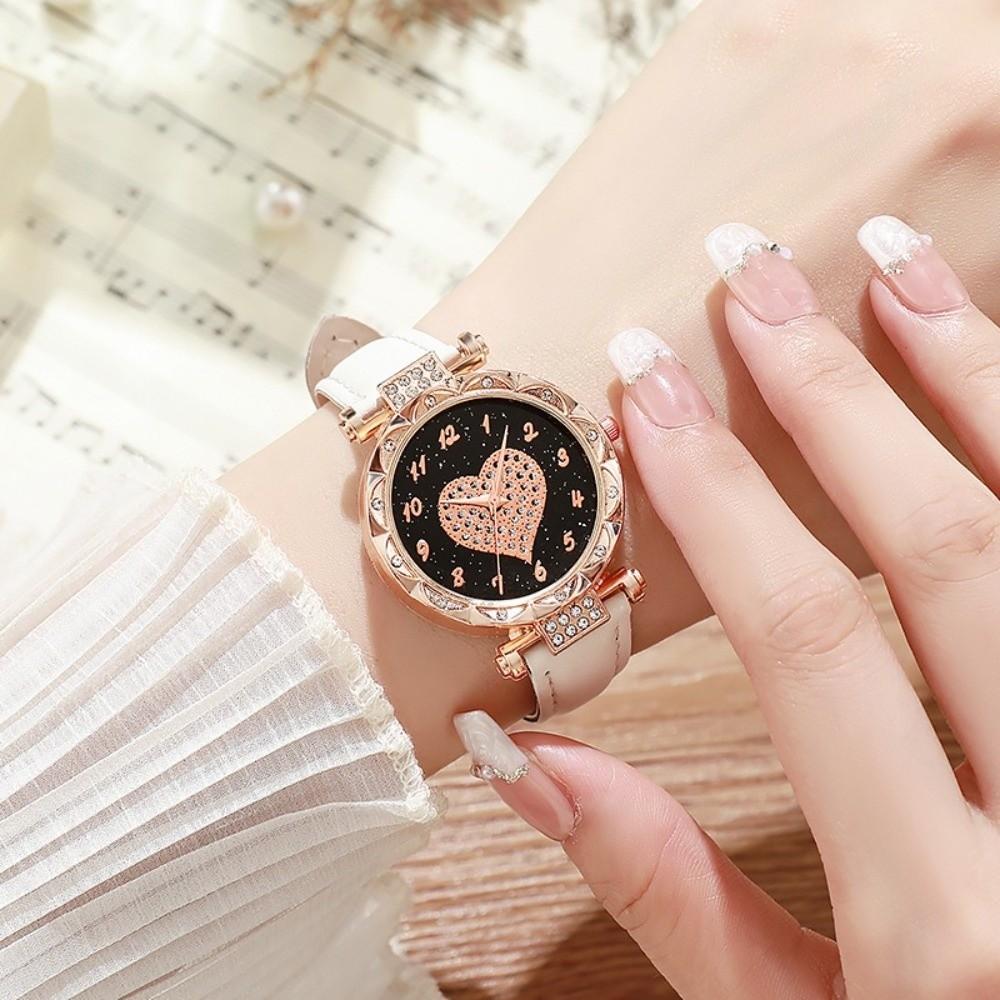 Casual Electronic Watch Leather Strap Wrist Watches Fashion Quartz Wristwatches Women