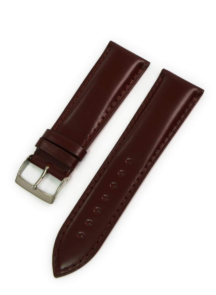 CASSIS Cordovan Watch Strap, 24mm, Burgundy, with Replacement Tool, U1013115082024M