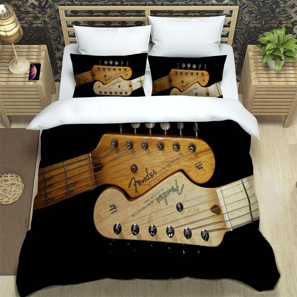 

Fender Musik Gitarre Fashion 3D Printed Bedding Queen Bedding Set Customized King Size Bedding Set Soft And Comfortable 70x133cm 2pcs