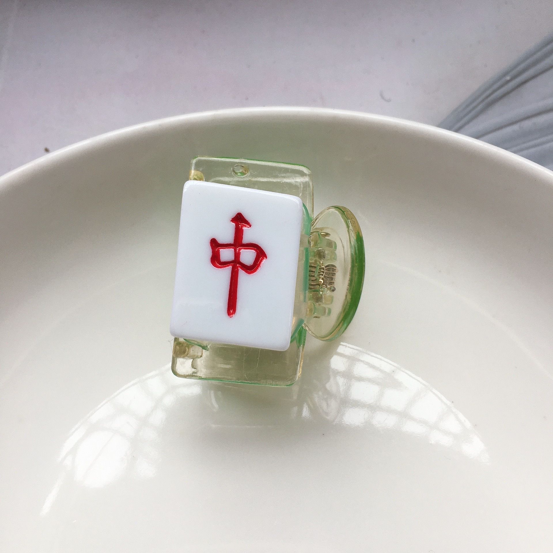 

Accessories Mini Small Clip Resin Shark Clip Women Hairpin Chinese Style Barrette Mahjong Hair Claw A