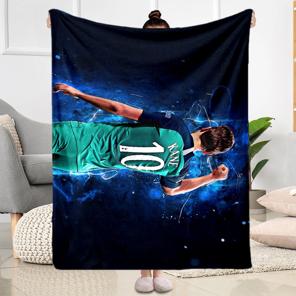 Football Player Action Blanket Ultra-Soft Great for Bedding Office Chair Chair All-Season Use Modern Style Ideal Gift For Birthday Valentine'S Day