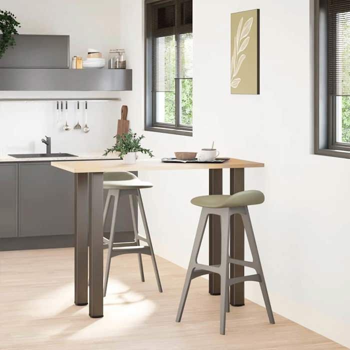 VidaXL Bar Table Legs 4 Pieces Natural Steel 110-112 Cm Steel 4012483