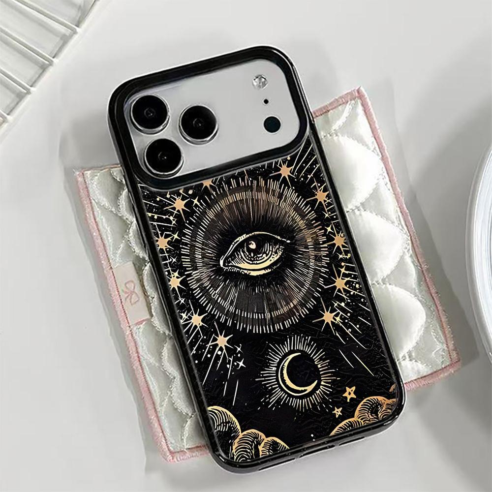 Sun And Moon Eye Pattern Phone Case For IPhone 17 Air 16 15 14 13 12 11 Pro Max XR 14 Plus Shockproof Protective Cover