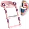 Toilet Seat Cover with Ladder for Children, Toilet Steps KIDDISTEP Pink