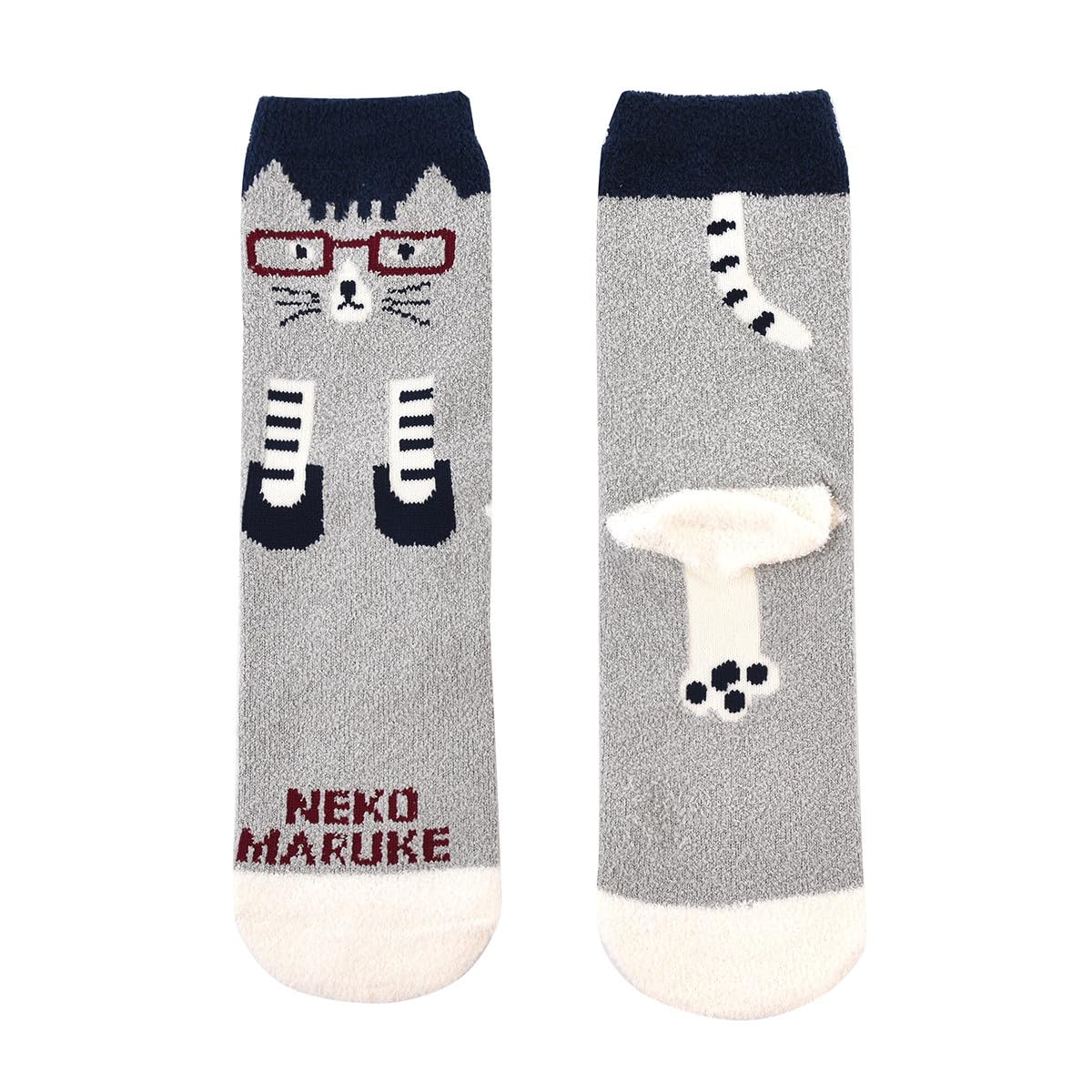 

Stylish and Cute Boucle Socks with a Crew Character Nursery Teacher Women s Nekozawa-san Print, Socks, Design, Style, 23-6722 (#2/GY Gray)