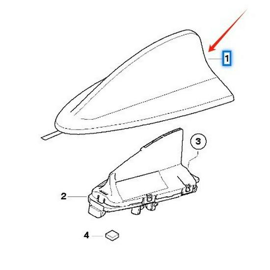 BMW 3 Series E90 Antenna Cover (65206955555)