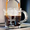 Glass Milk Pitcher with Double Spout and Scale