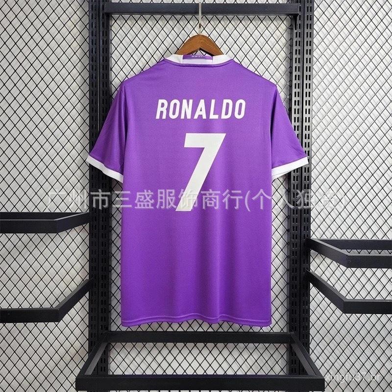 Großhandel Vintage Barcelona Real Madrid Paris AC Santos Spanien Messi Rokaka Ronaldo Trikot