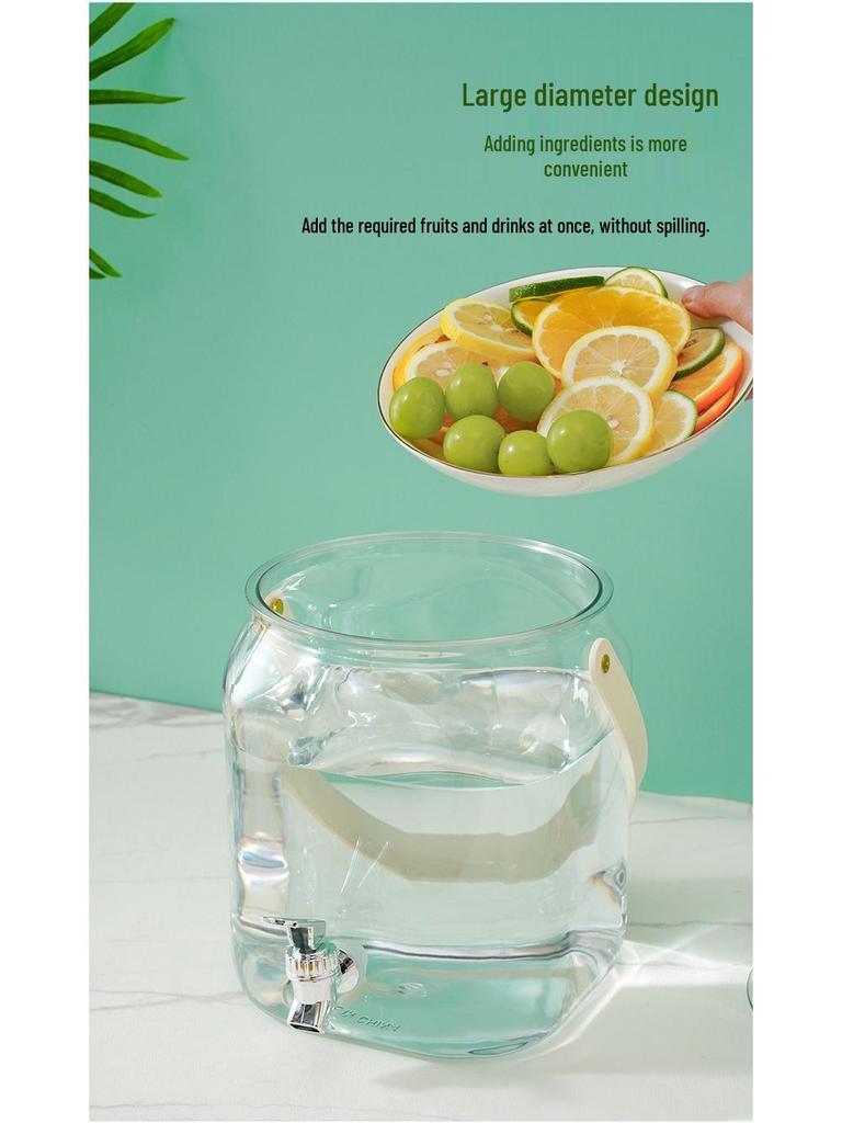 Bærbar sommerdrikkedispenser med tappekran - Ideell for smaksatt vann og juice