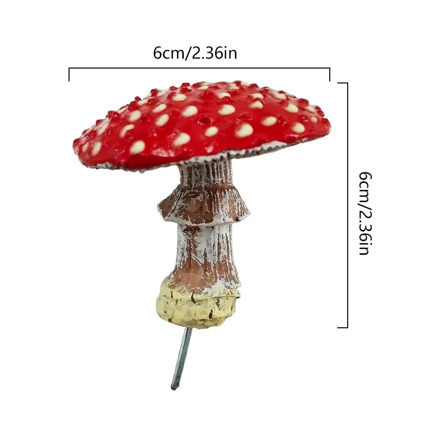1/3pcs Mini Glow In The Dark Mini Mushroom Ornament Resin Crafts Fairy Garden Miniatures Terrarium Figurines Decor DIY Dollhouse