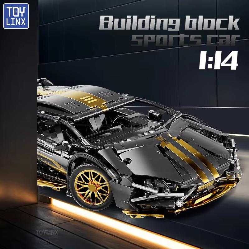 TOYLINX 1:14 Technical DIY Building Blocks Racing Car Sport Speed Vehicle City Mechanical Super Bricks Model Car Toys for Kids
